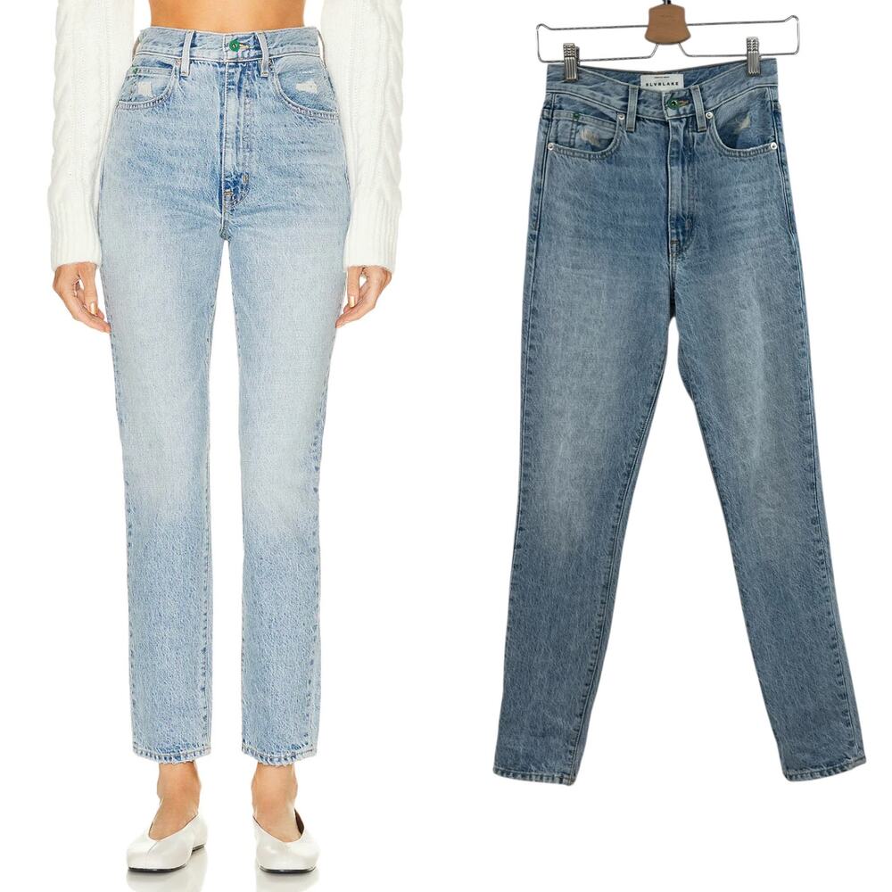 Slvrlake Beatnik Jeans Yellowstone Wash Cotton Hemp Blue Size 24‎